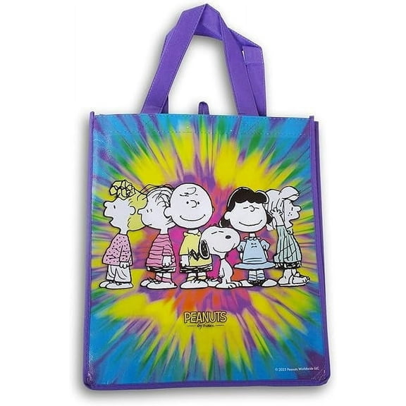 Peanuts Character Tie Dye reusable shopping bag