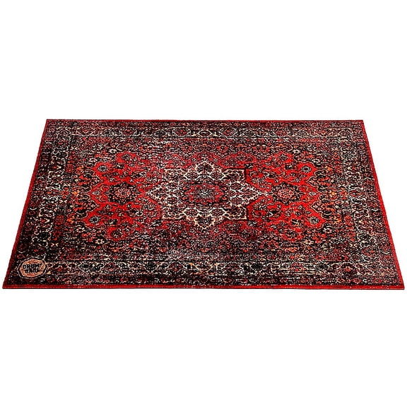 DRUMnBASE Vintage Persian-Style Stage Rug - Original Red 4.26 x 3 ft.
