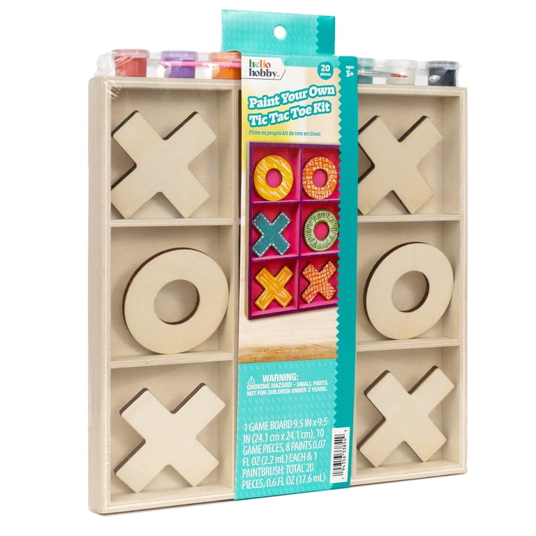 Hello Hobby Paint Your Own Tic Tac Toe Kit - Walmart.com
