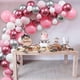 thumbnail image 2 of Kit con forma de arco de globos para cumpleaños de niños, 87 unidades, látex rojo vino y rosa, 2 of 4