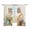 EasterLC0174, variant on Happy Easter Sheer Curtains 54 Inch Length Rod Pocket Semi Transparent Light Filtering Window Drapes for Kitchen Bedroom Living Room,2 Panels, Rustic Floral Easter Rabbits with Eggs Basket
