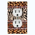 thumbnail image 1 of Metal Light Switch Plate Cover African Safari Animal Print Tribal Art Pattern SFR043, 1 of 13