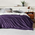 thumbnail image 4 of Sherpa Fleece Blanket King Size Purple - Thick and Warm, Soft Fuzzy Large Blanket,108x90 Inches, 4 of 6