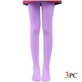 thumbnail image 2 of Sakmal 3 Pair Fleece Lined Tights for Women Dance 80D Purple Pantyhose Winter Womens Tight, 2 of 6