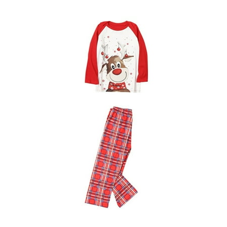 

Goulian Kids Men Women Sleepwear Family Matching Christmas Elk Pajamas Sets Xmas Pajamas Set