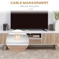 thumbnail image 4 of HOMCOM Meuble TV Console Multimédia avec Tiroir Étagère de Rangement Trou pour Câbles, 4 of 10