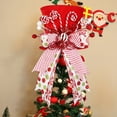 thumbnail image 4 of Christmas Candy Tree Topper Hat with Bows Ornaments Winter Holiday Home Decoration Xmas Festive Gift Ideas Supplies Blue, 4 of 9