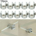 thumbnail image 5 of 10 Pack Of Polished Chrome Shelf Support Clamps Fits Glass Thickness Of 6 To 12Mm Designed For Home And Office Applications, 5 of 5