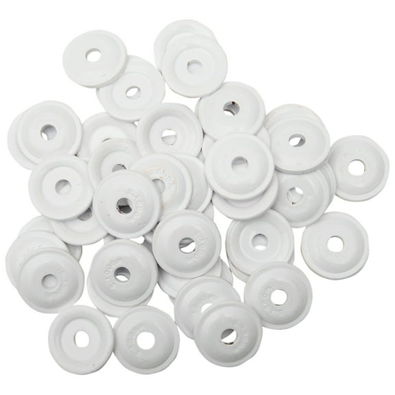 Woodys Round Digger 5/16" Aluminum White Backer Plates 48 Pack (AWA-3815)
