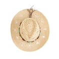 thumbnail image 2 of Gustave Straw Cowboy Hat for Men Women Western Cowgirl Sun Hat Shapeable Wide Brim Hollow Out Summer Beach Hat with Decorative Band - Khaki, 2 of 7