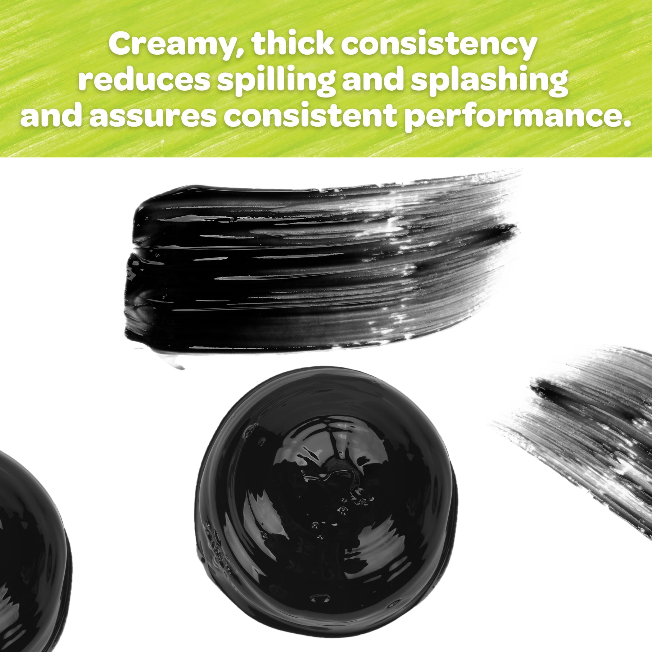 Crayola Washable Finger Paint, Black, 16 oz, Pack of 3