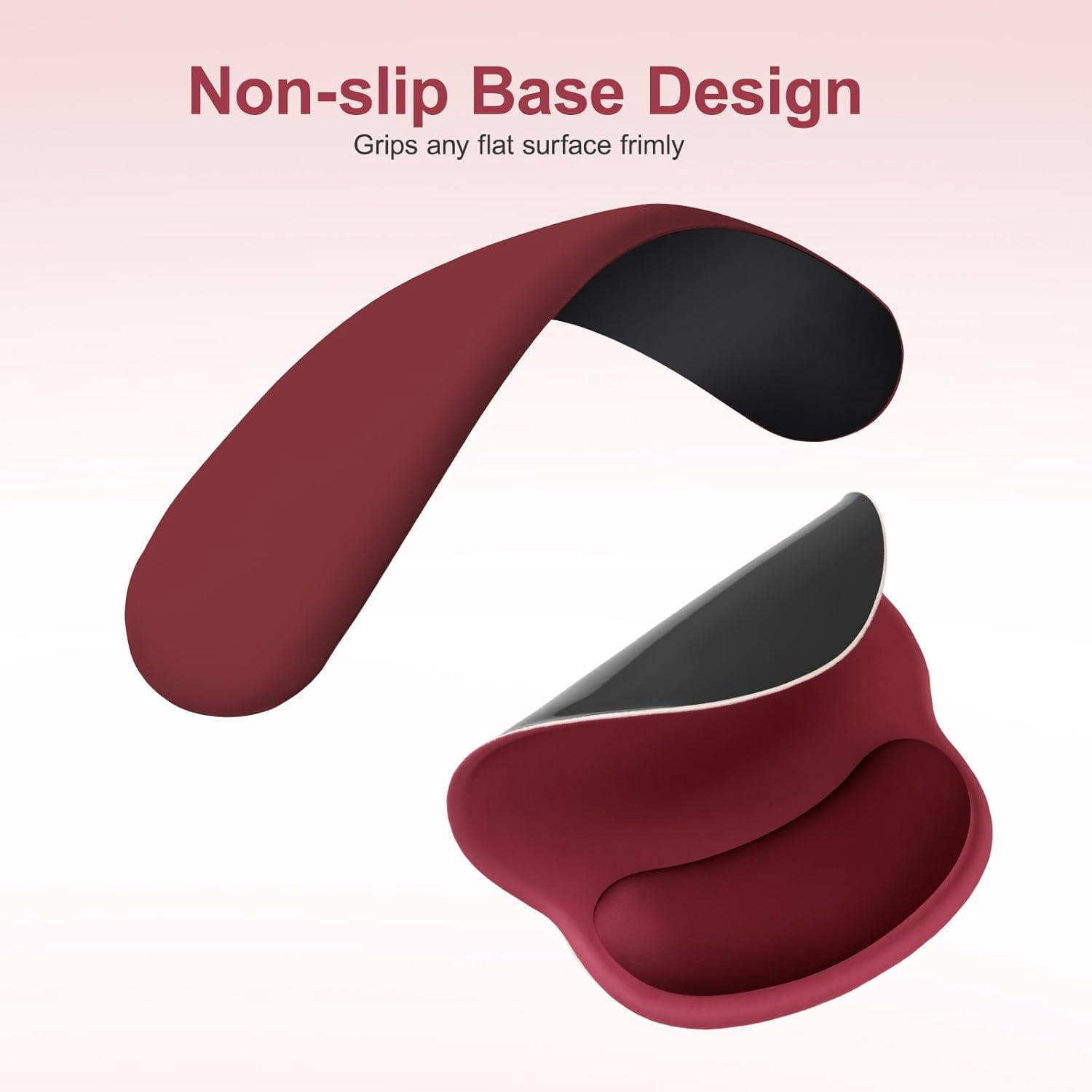 MOSISO Ergonomic Keyboard Wrist Rest & Mouse Pad Set, Non-Slip Wrist Support with Soft Cloth & Silicone Base for Home & Office