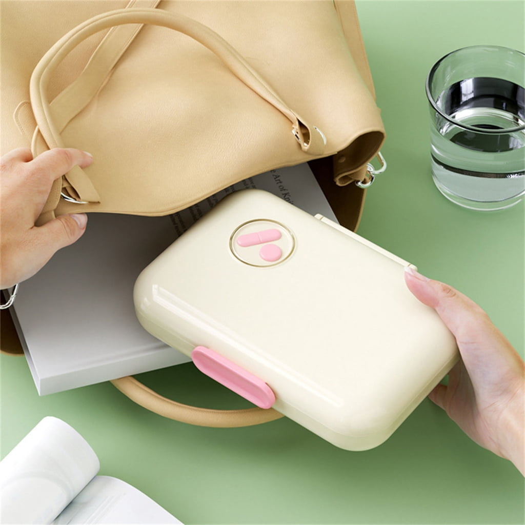 Oasiva Weekly Pills Organizers Box With 7 Removable Compartments Portable Travel Medicine Storage Case Made Of Durable ABS Materials For Daily Use