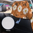 thumbnail image 6 of Xixirimido Car Seat Towel Covers Athletic Running Towel Sweat Car Front Seat Protector Non Slip Cover for Outdoor Sport Activities Washable, Daisy Flower Brown, 2Pack, 6 of 8