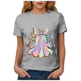 thumbnail image 5 of Dmsael Halloween Shirts for Women Vintage Graphic Tees Shirt Short Sleeve Casual Funny Halloween Party Womens Halloween Tshirts(Grey,S), 5 of 7
