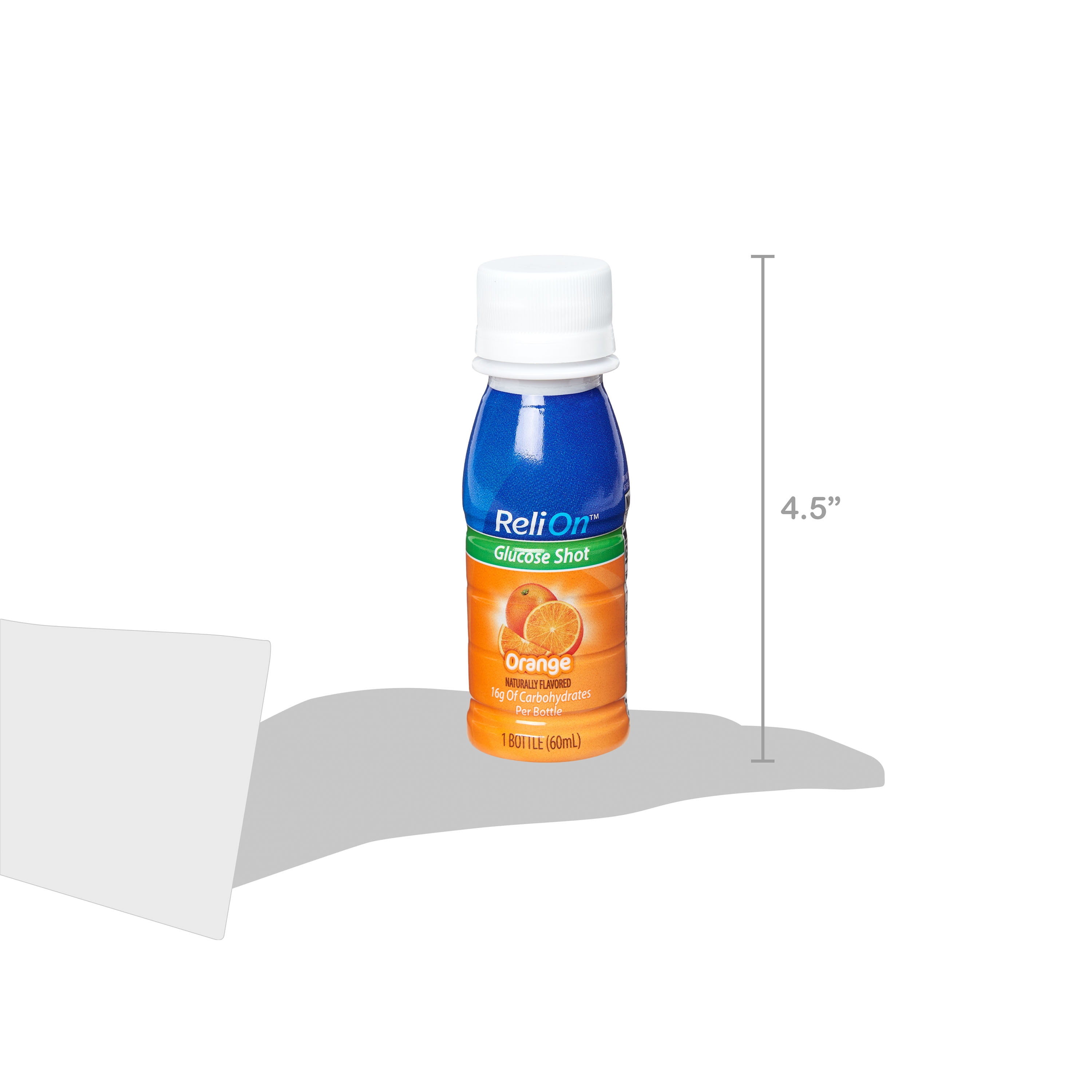 ReliOn Glucose Shot, Orange, 60mL