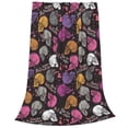thumbnail image 2 of Rateoe Halloween Skeleton Print Fuzzy Fleece Throw Blanket Extra Large,Super Soft,Fluffy and Warm Blankets for Couch,Bed,All Season Use (40"x30"), 2 of 8