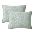 thumbnail image 4 of Botanical Leaves Sage All-Season Soft Luxury Chenille Jacquard Quilt Set, 4 of 4