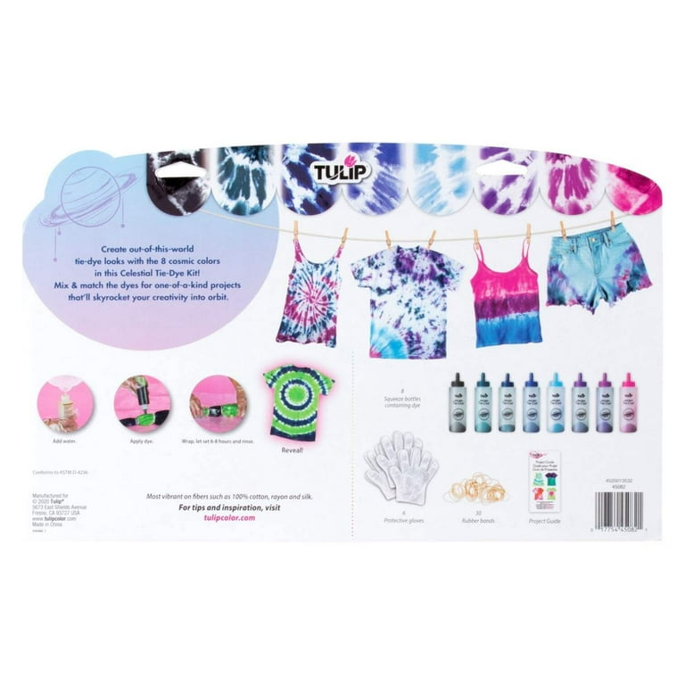 Tulip One-Step Tie-Dye 8 Color Kit Celestial, Galaxy of Colors
