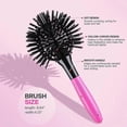 thumbnail image 3 of 3D Bomb Curl Hair Brush, 360 Round Styling Hair Brush, Detangling Hairbrush Spherical Ball Brush, Round Hair Curling Curler and Wide Tooth Comb, 3 of 5