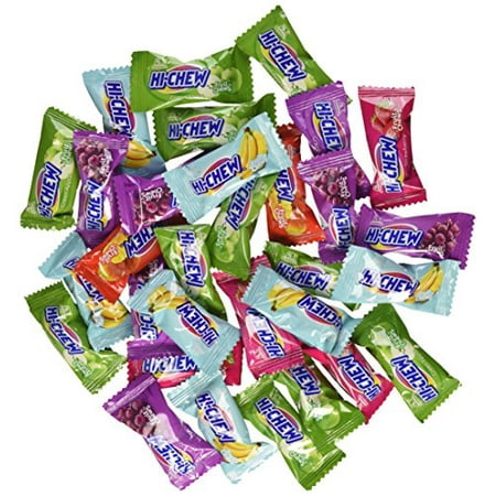 Morinaga Hi - Chew 220+ Individually Wrapped Assorted Tropical, Regular And Sours Flavored Mix Fruit Chews Mango, Grape, Strawberry, Green Apple, Lemon, Banana, Grapefruit, Melon And (Best Hi Chew Flavor)