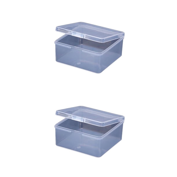 Toystoory Cajas de plástico Caja de artículos diversos útiles Papelera profesional simple con tapa Contenedor de PP para el hogar Cocina A88 2piezas