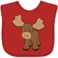 thumbnail image 3 of Inktastic Cute Moose Boys or Girls Baby Bib, 3 of 4