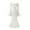 White, variant on REDARER Girls Elegant Off Shoulder Midi Dress with Lace Detail & Flared Sleeves, Spring Fall Outfit for Kids,8-9 Years