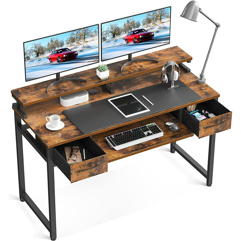 Walmart computer desk with deals keyboard tray