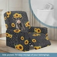 thumbnail image 3 of FKELYI Sunflower Highland Cow Leopard Print Recliner Chair Slipcover Soft Breathable 4 Pcs Covers for Reclinging Armchair Fitted Sofa Couch Covers Furniture Decor Protector, 3 of 7