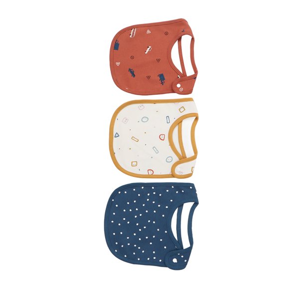 Babero para niños pequeños, babero para bebés Babero de algodón para bebés con estampado de varias capas Babero muy versátil