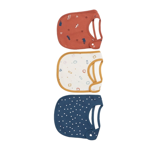 Babero para niños pequeños, babero para bebés Babero de algodón para bebés con estampado de varias capas Babero muy versátil
