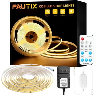 16.4ft COB LED Strip Lights, TSV 1600 LED Flexible Tape Light USB Powered  Bias Lighting for Home DIY Lighting Projects Bedroom Kitchen, White 