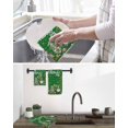 thumbnail image 5 of St Patrick's Day Kitchen Dish Towels for Drying Dishes Set of 3, Lucky Gnomes Shamrock Balloon Green Plaid Waffle Weave Microfiber Hand Tea Bathroom Towels Quick Dry & Absorbent Towel 12x12, 5 of 7