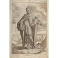 thumbnail image 2 of Hendrick Goltzius 13x18 Black Ornate Wood Framed Double Matted Museum Art Print Titled - The Prophet Daniel in a Landscape (Late 16th-Early 17th Century), 2 of 5