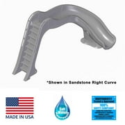 Global Pool Products Side Winder Inground Swimming Pool Water Slide Deck Mounted Left Curve Turn Sand Gppssw-Sand-L