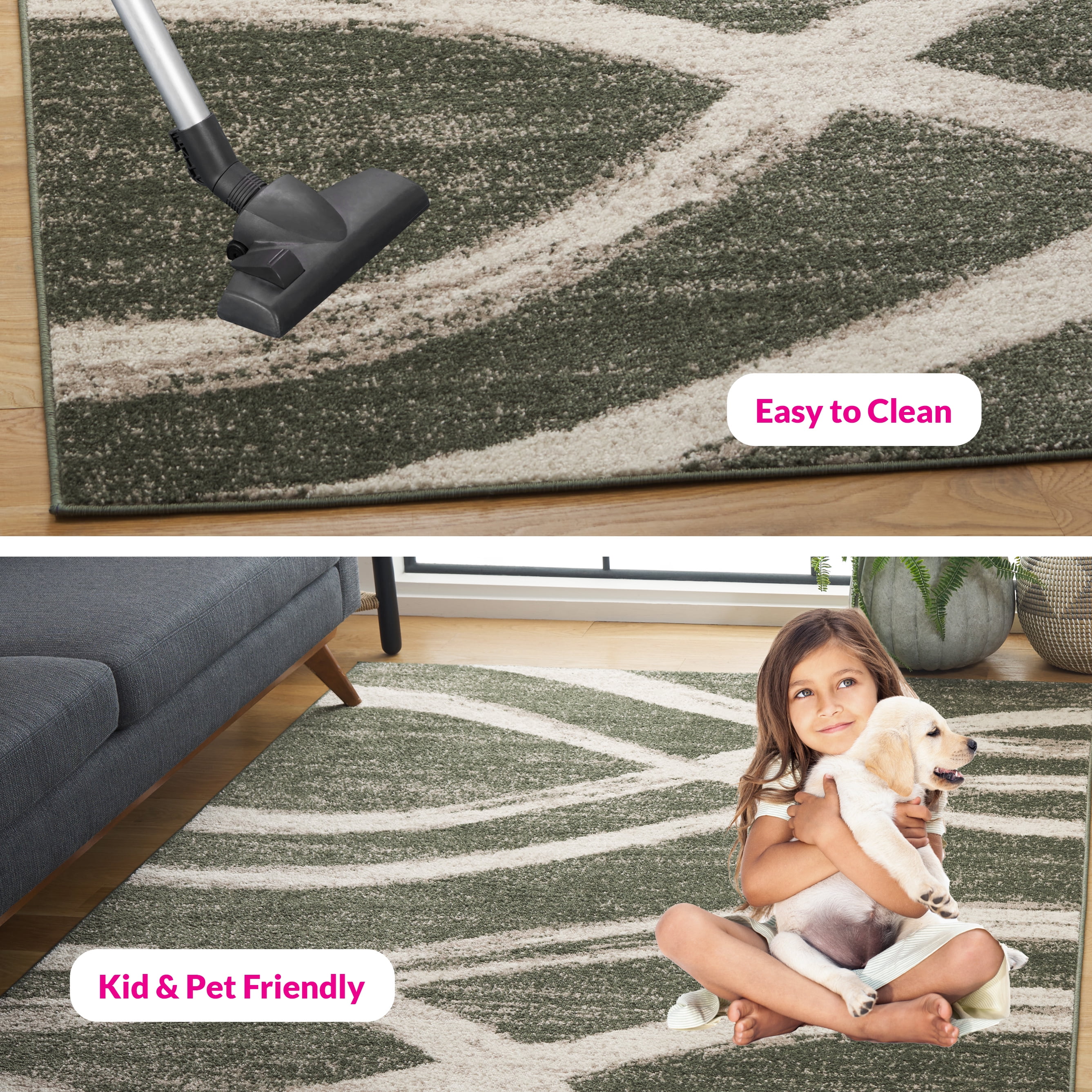 Safavieh Adirondack Isidor Geometric Swirls Area Rug, Dark Green/Ivory, 6' x 9'