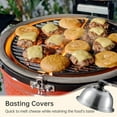 2pcs Burger Covers, Stainless Steel Round Basting Covers for Griddle