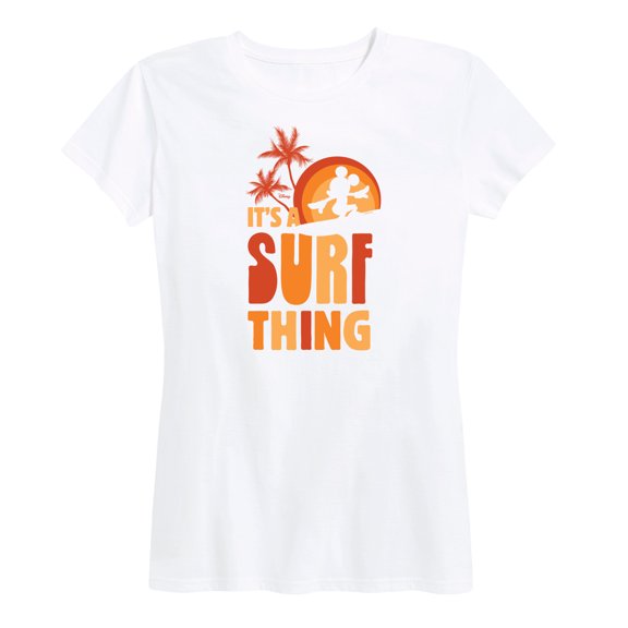 Mickey & Friends - It's A Surf Thing - Women's Short Sleeve Graphic T-Shirt