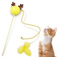 thumbnail image 1 of Labymos Cat Interactive Stick with Balls Bells Feather Wand for Cat Teaser Catcher Exercise Playing, 1 of 8