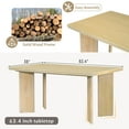 thumbnail image 4 of MAYEERTY Modern 7-Piece Dining Table Set with 6 Upholstered Chairs, Natural, 4 of 9
