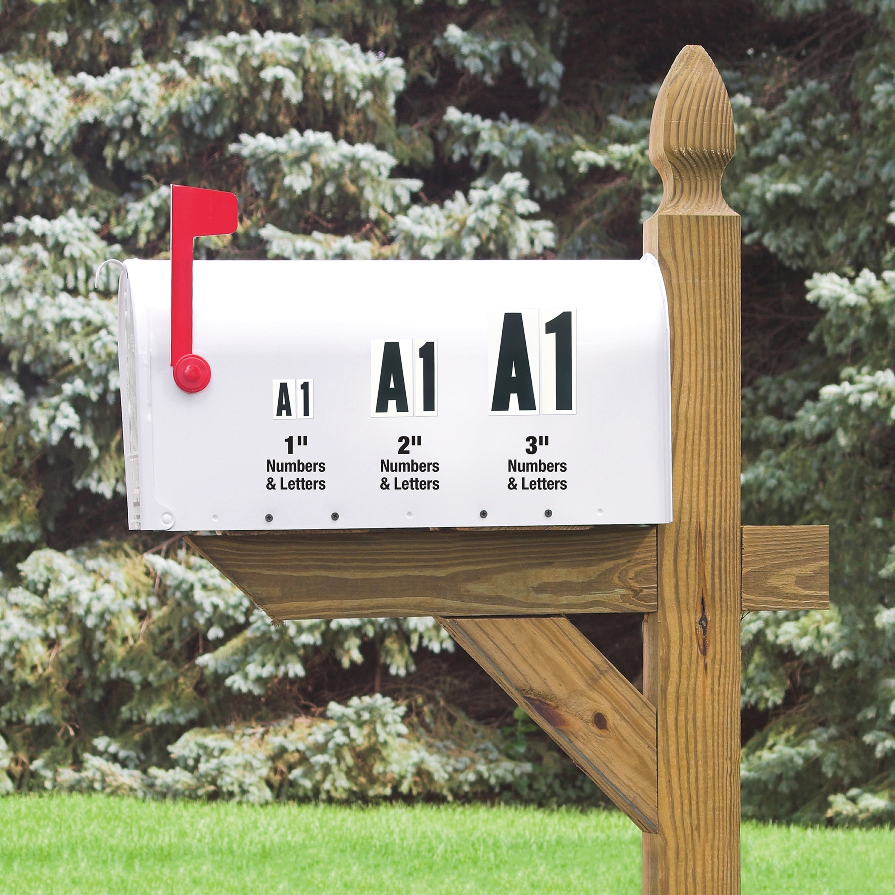 (5 pack) Hy-Ko 3 inch Reflective Vinyl Letter Kit, 65 Self-Adhesive Stickers for Mailbox or Signs