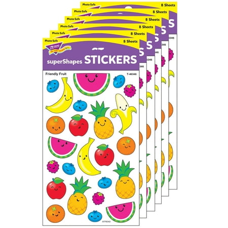 UPC: 0194629033553 | TREND Friendly Fruit superShapes Stickers-Large 192 Per Pack 6 Packs