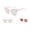 White pink, variant on Womens Cat Eye Sunglasses UV400 Protection AC Lenses Stylish Plastic Frames Dazzling Color Fashionable Eye Wear