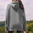 thumbnail image 6 of Womens Long Sleeve Pullover, Crewneck Sweatshirts for Women Fall Fashion Loose Fit Solid Color Thin Sweaters with Thumb Holes S-2XL, 6 of 8