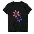 thumbnail image 3 of Delliss Womens Short Sleeve Fashion Print Crew Neck Shirts Loose Casual Tee T-Shirt, 3 of 3