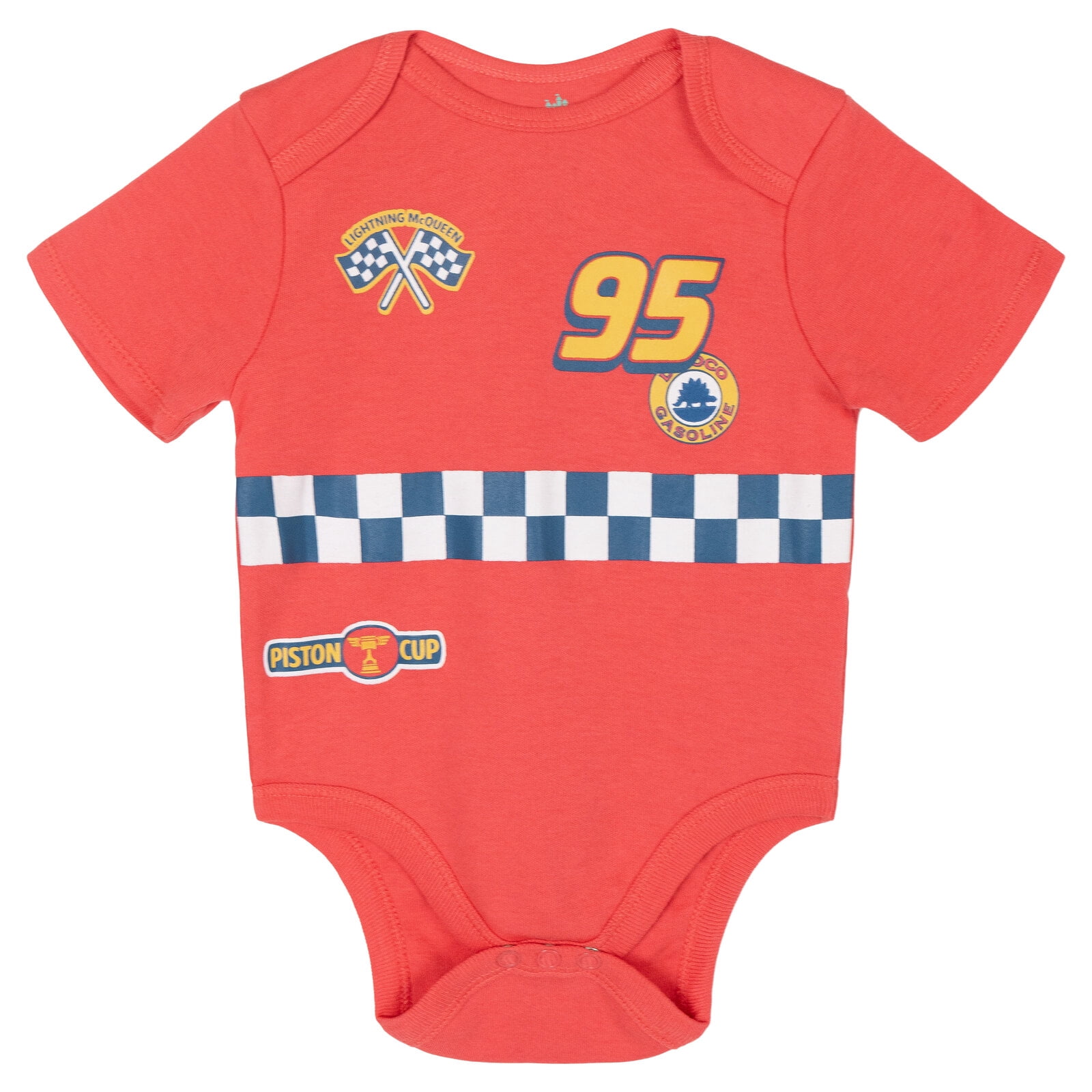 Disney Cars Baby Boys' 5-Pack One Piece Bodysuits McQueen Mater Multi
