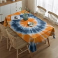thumbnail image 2 of Orange Blue White Tie Dye Mandala Pattern Rectangle Tablecloth 60"x84",Waterproof Polyester Rectangle Table Cloth, Wipeable Spillproof Polyester Tablecloth for Dining, Camping, Indoor and Outdoor, 2 of 5