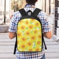 thumbnail image 5 of Uemuo Sunflowers2 Printed Durable 17-inch Student Backpack - Lightweight, Waterproof, Adjustable Straps, Ideal for School, Work, Travel, 5 of 5