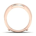 thumbnail image 3 of CARATS FOR YOU 1/3 Cttw Round White Natural Diamond Milgrain Contour Enhancer Engagement Wedding Band Ring Guard In 10K Rose Gold (Color : I-J, Clarity : I2-I3, 0.33 Carat), Ring Size-7, 3 of 7